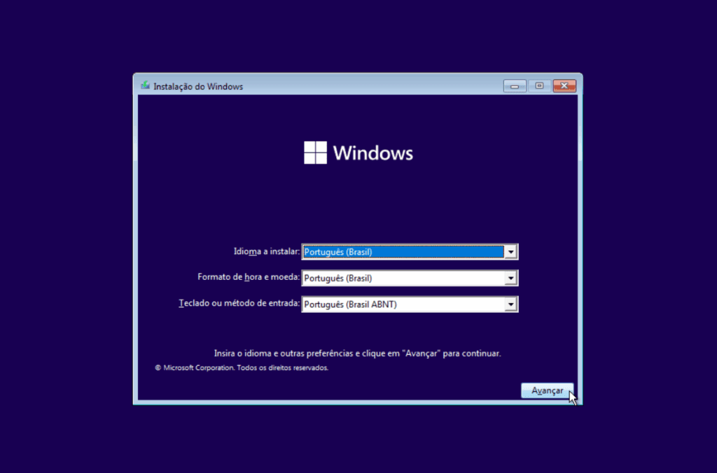 instalar windows pelo pendrive