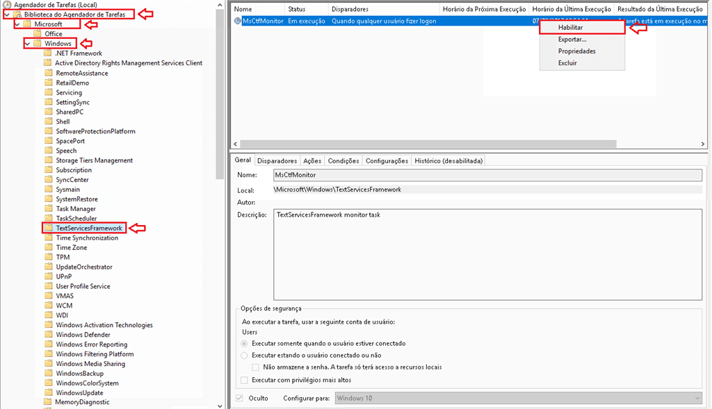 teclado não funciona