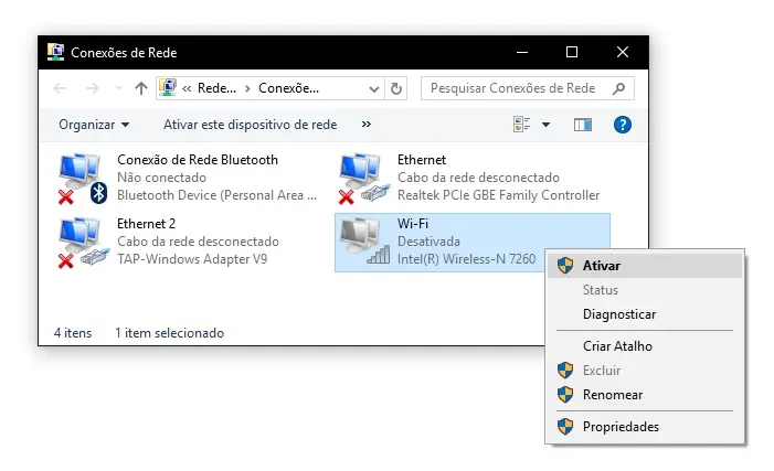 como ativar wi fi no notebook