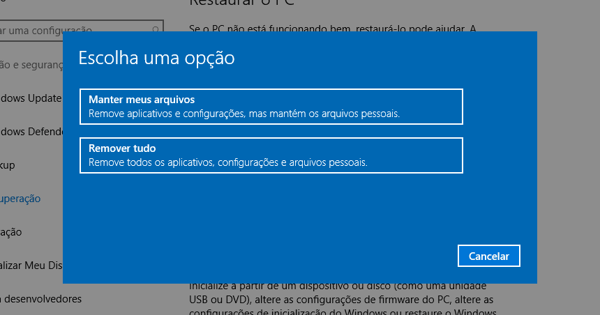 resetar pc windows 11