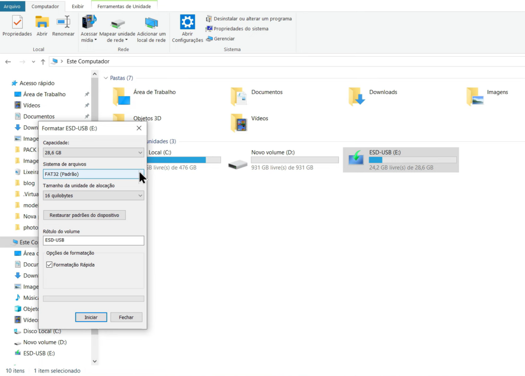 como criar pendrive bootável