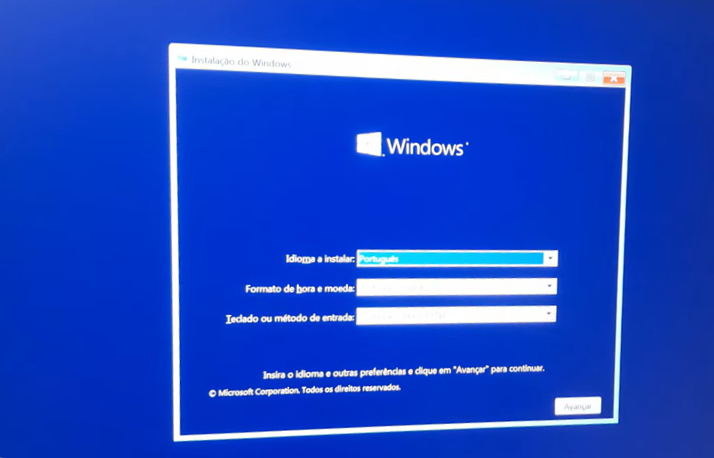 instalar windows pelo pendrive