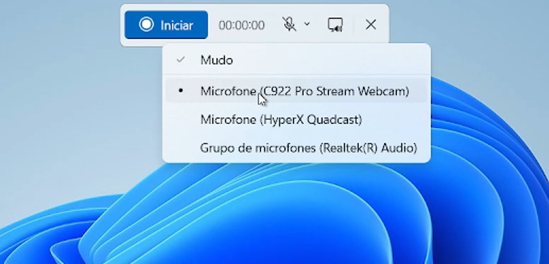 Configuração de áudio para gravar tela do PC com microfone e som do sistema