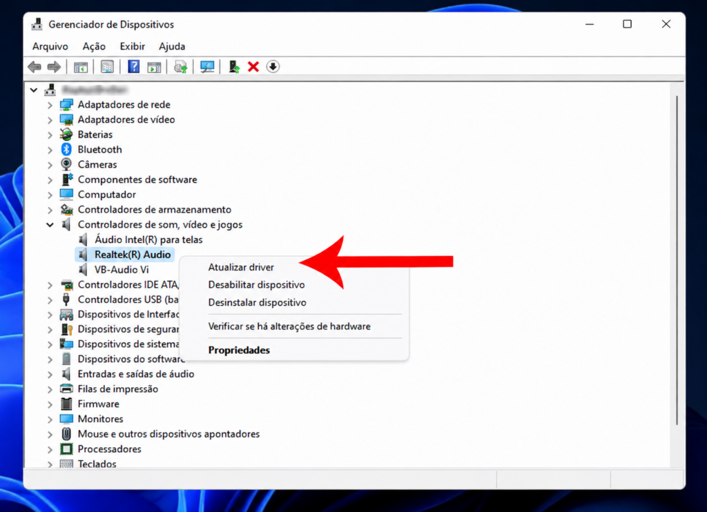 atualizações opcionais de drivers no Windows Update onde encontrar