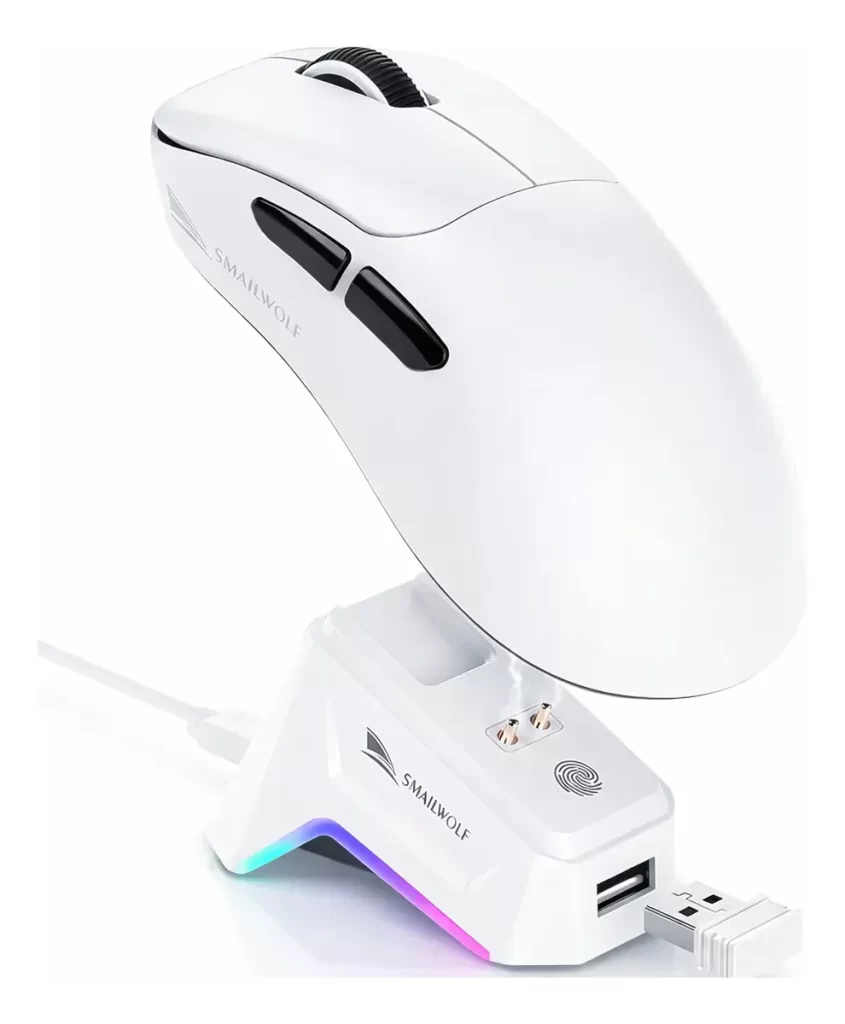 Mouse SMAILWOLF M5 com dock de carregamento custo benefício