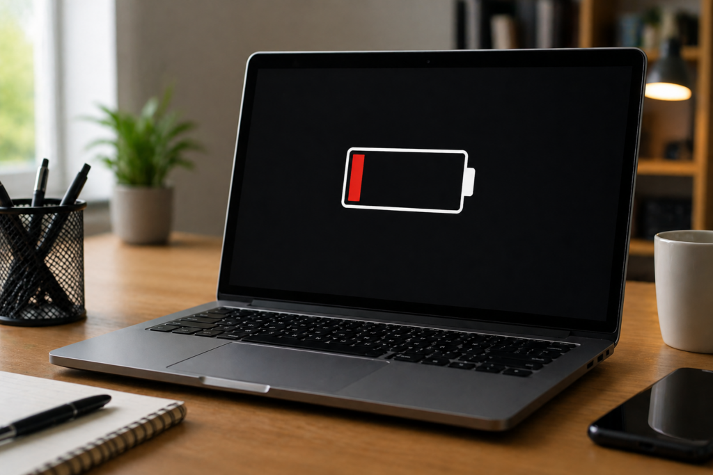 Notebook descarrega rápido por bateria desgastada