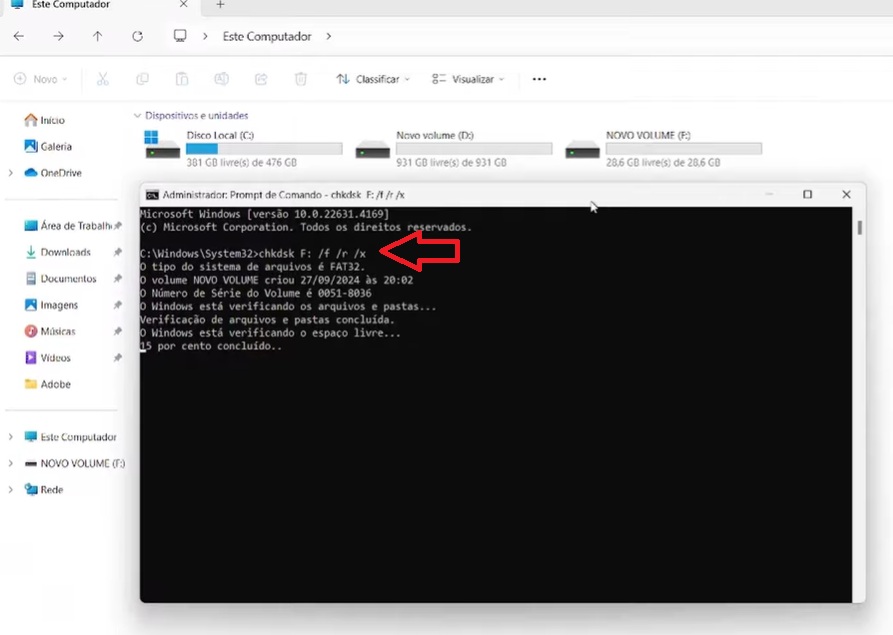 Pendrive com falha não reconhecido pelo computador