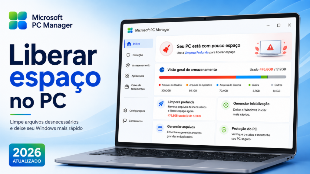 Como liberar espaço no PC usando o Microsoft PC Manager no Windows 11