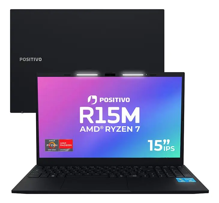 Notebook Positivo Vision R15M Ryzen 7 para trabalho, estudos e produtividade