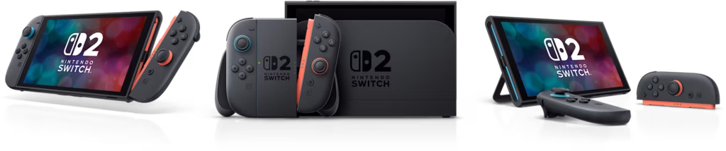 Nintendo Switch 2 em diferentes modos de utilização