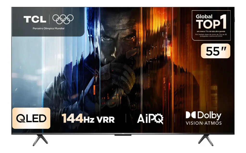 Smart TV TCL P8K QLED 4K 144Hz com Google TV